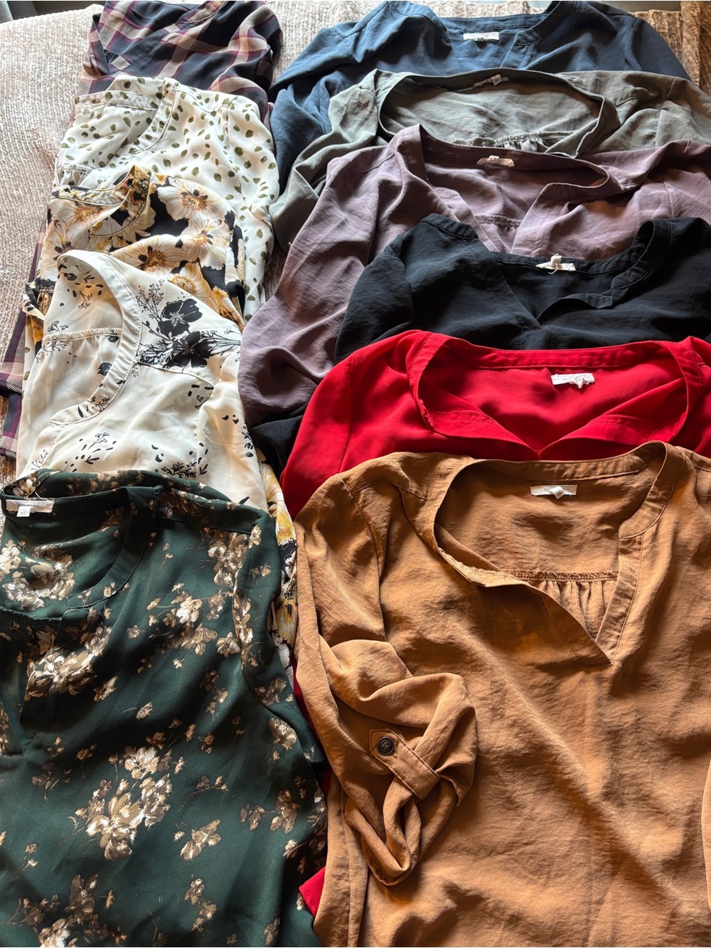 Set of 11 XL Maurice’s Atwood 3/4 Sleeve Popover Blouses - Comment to buy one!